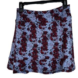 Golftini Small Cosmic Mini A-Line Skort Pull-On Ruffled Abstract Stretch Pockets